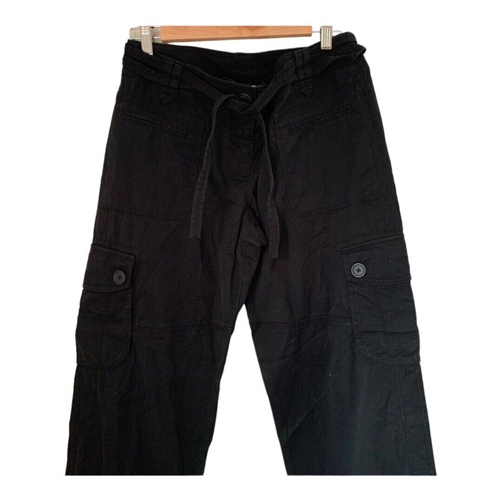 Ann Taylor Loft Marisa Cargo Pants In Black Size 6 - Picture 3 of 9